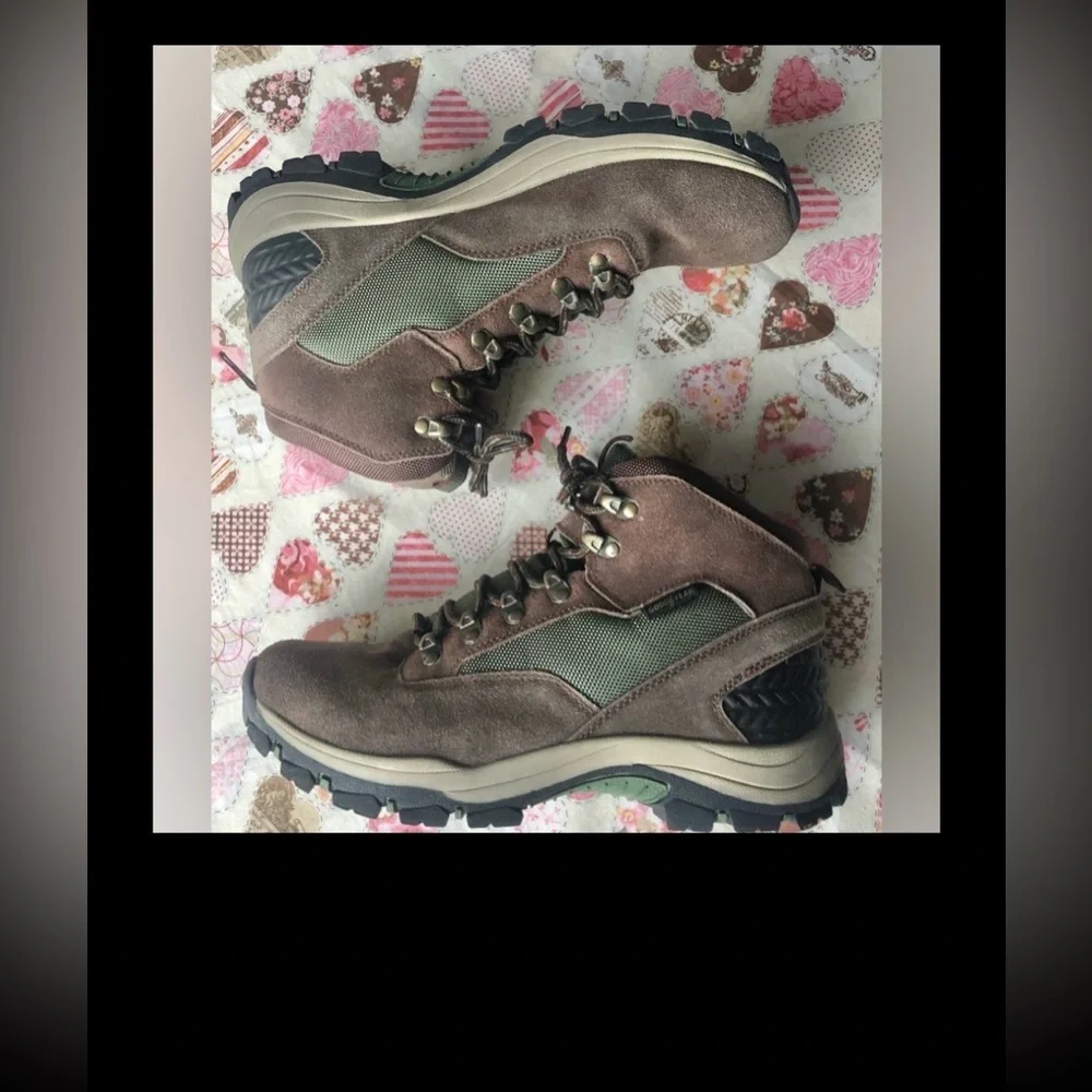 Goodyear Montana Suede Hiking - Work Boots #GY210-4P Brown & Green size 9